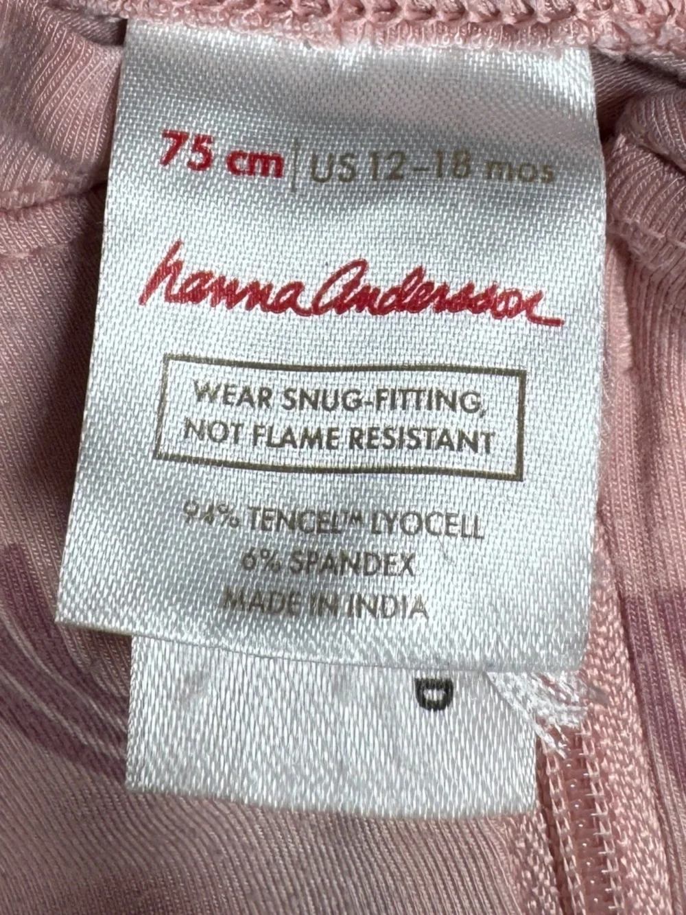 Hanna Andersson Layette Tencel Print Sleeper Blush Pink Rainbow Footie 12-18 M - Picture 15 of 16